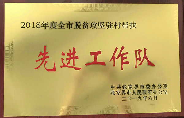 2018年度全市脱贫攻坚驻村助扶先进工作队