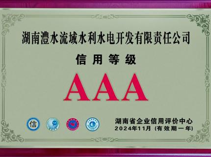 喜报！公司陆续9年维吃祗业信誉等级AAA级企业